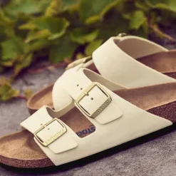 Orvis Women'S Birkenstock® Arizona Soft Footbed Ecru Nubuck|Women Sandals