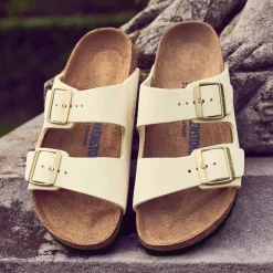 Orvis Women'S Birkenstock® Arizona Soft Footbed Ecru Nubuck|Women Sandals