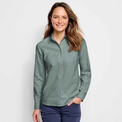 Orvis Women'S Long-Sleeved Tech Chambray Work Shirt|Women Shirts
