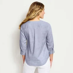 Orvis Women'S Performance Linen Three-Quarter-Sleeved Shirt|Women Shirts
