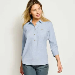 Orvis Women'S Tech Chambray Popover|Women Shirts