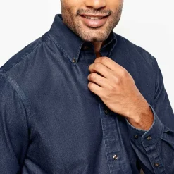 Orvis Wrinkle-Free Pure Cotton Denim Shirt|Men Shirts